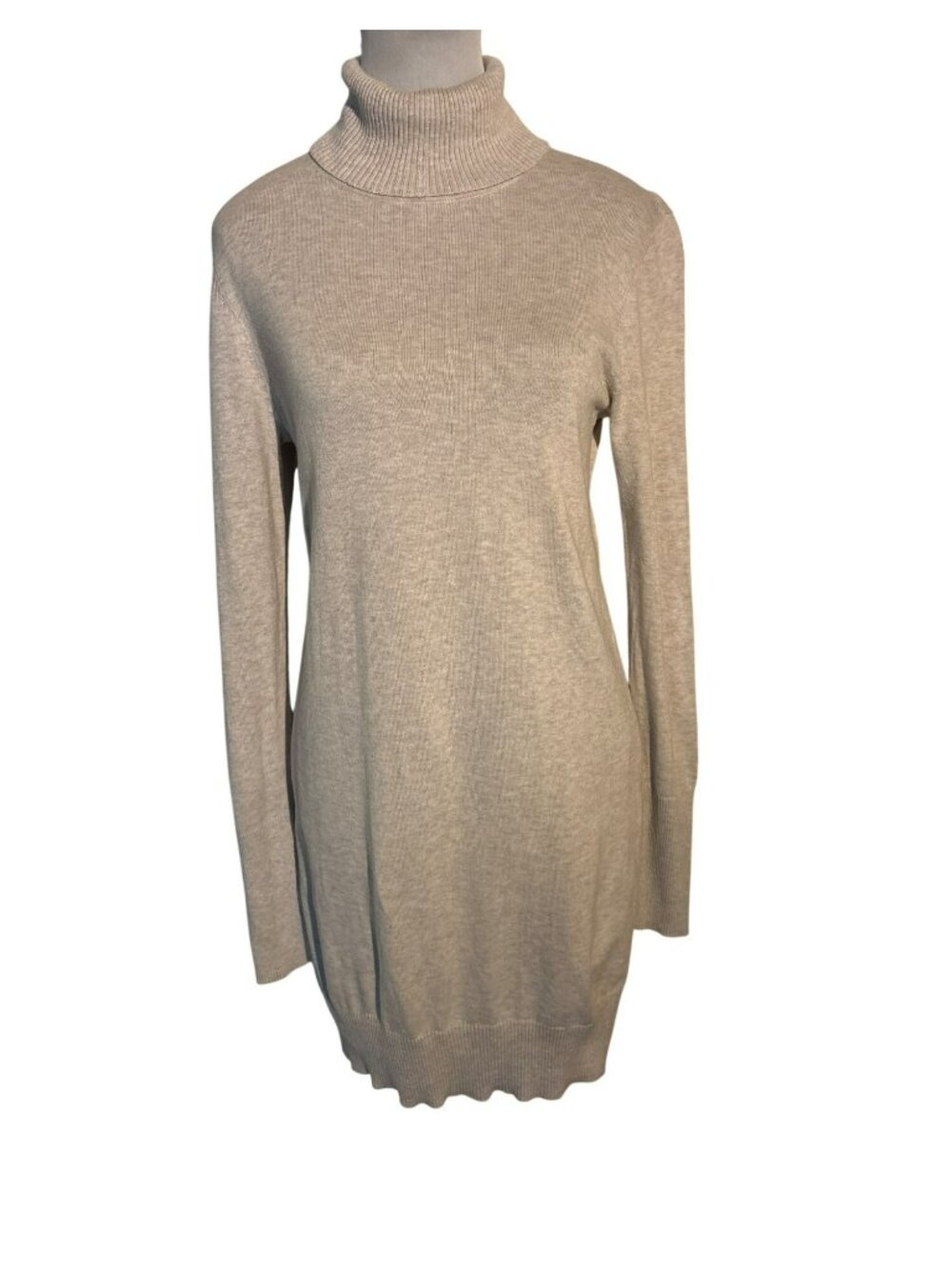 Peruvian Connection Pima Cotton Turtleneck Tunic Sweater Small